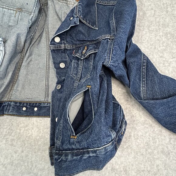 Vintage Levis Blue Denim Trucker Jean Jacket Women's Size Large 77715-0289 - Picture 5 of 10